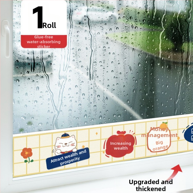 ffy Logu kondensācijas uzsūkšanas uzlīme, bieza, pašlīmējoša, moderns minimālistisks dizains ziemas mitruma kontrolei