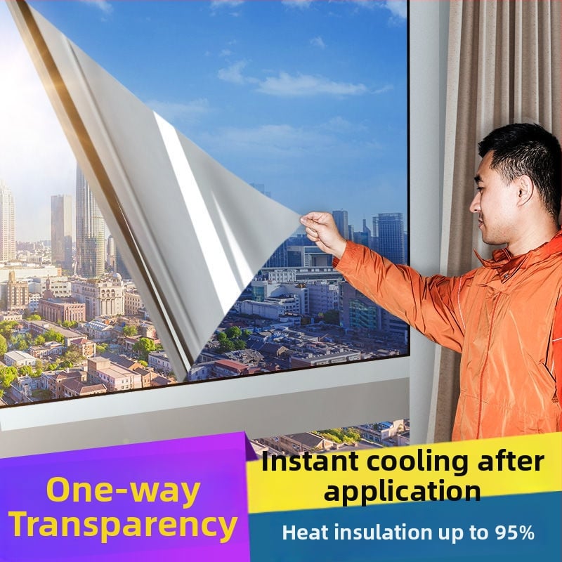 Vienpusēja privātuma logu plēve ar elektrostatisku pielīmēšanu – saules aizsardzība un siltumizolācija stiklam