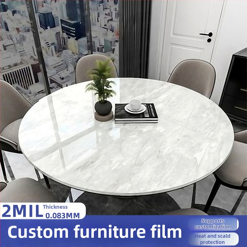 Apaļš PVC galda paliktnis, pašlīmējošs, ūdensizturīgs, eļļas izturīgs, pret apdegumiem