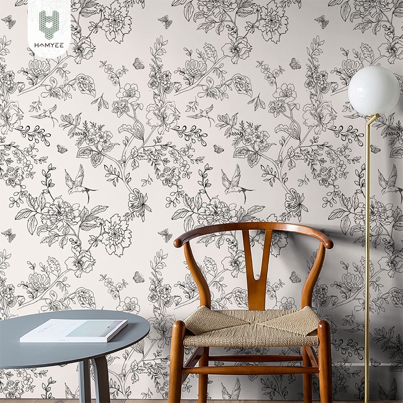 Itse-kleepuvad veekindlad PVC seina tapeedid – Skandinaavia pastoraalne stiil, sobivad elutoa ja magamistuba jaoks, seina katmiseks