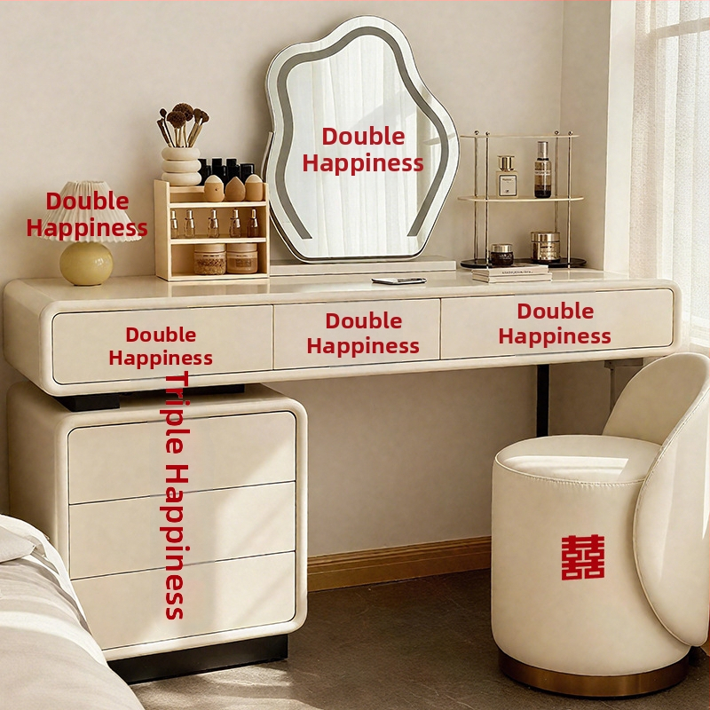 Šťastné slová samolepiace nálepky pre svadobnú výzdobu v spálni na skriňu a toaletný stolík | samolepiace, značka Trip, bez dovozu