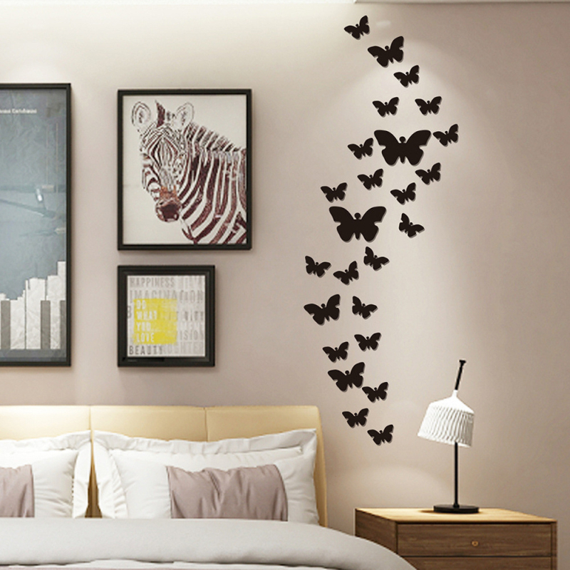 Akrila spoguļu sienas uzlīmju komplekts ar tauriņiem, pašuzlīmējošas dekorācijas bērnistabai, guļamistabai un viesistabai, 30 gab., tauriņu dizains, Toy Story sērija