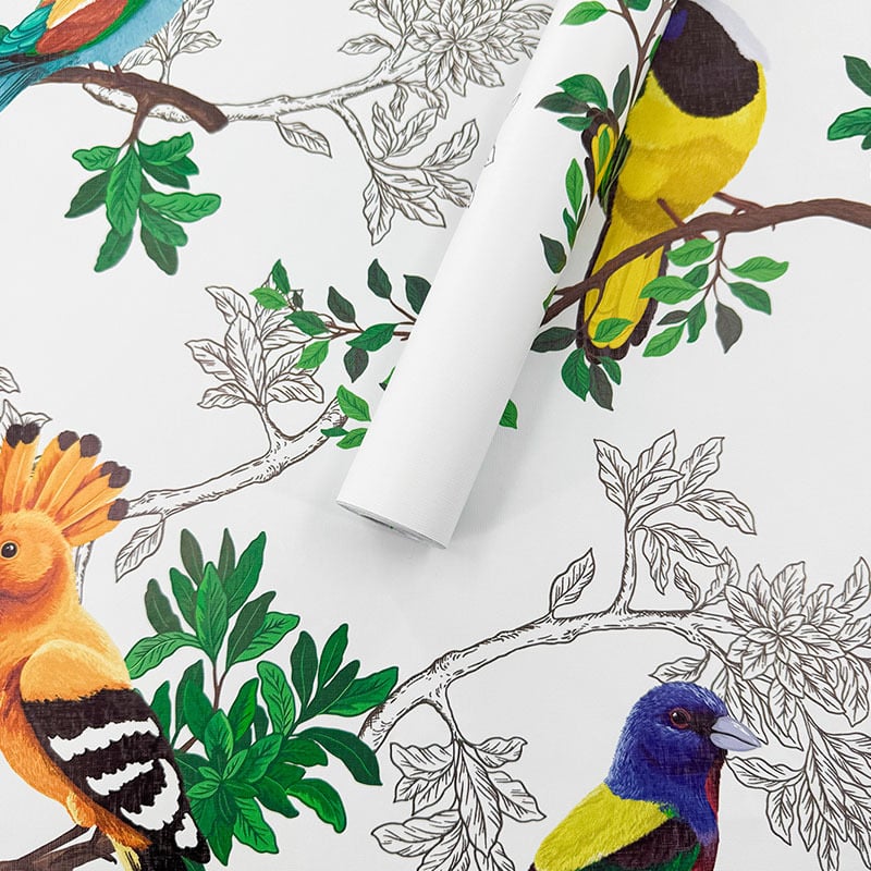 PVC seina kleebis taimekirjaga; enesekleepuv; veekindel; õli- ja mustuskindel; sobib elutuppa, magamistuppa, tööruumi, kööki ja vannituppa.