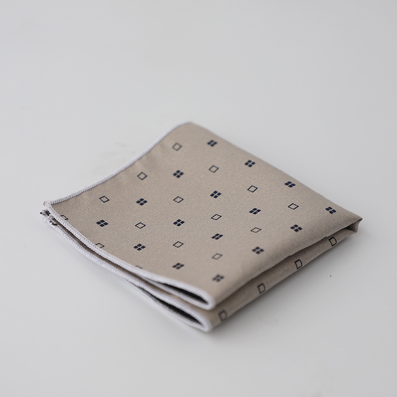 Zsebkendő zakóhoz florális levél mintával, koreai retro stílus, poliészter jacquard