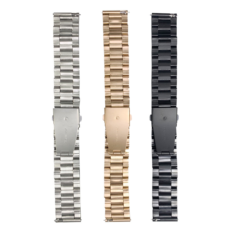 Remen od nehrđajućeg čelika za Apple Watch, 20/22 mm, dizajn s tri perle, kompatibilan s Huawei GT3