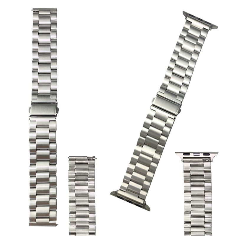 Remen od nehrđajućeg čelika za Apple Watch, 20/22 mm, dizajn s tri perle, kompatibilan s Huawei GT3