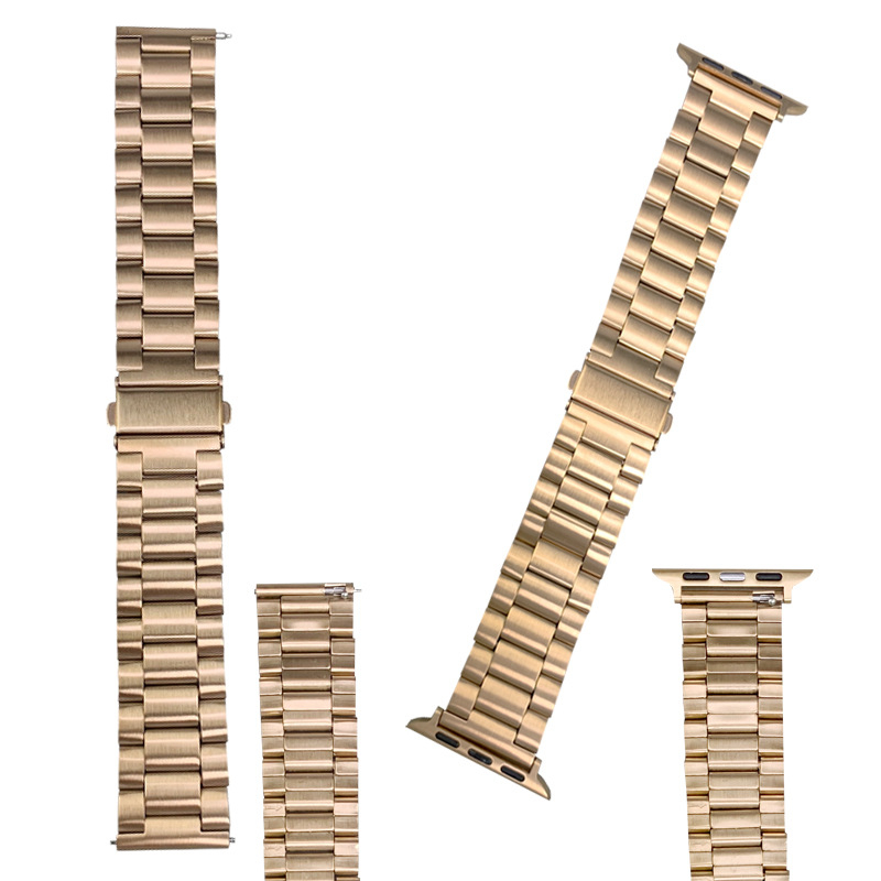 Remen od nehrđajućeg čelika za Apple Watch, 20/22 mm, dizajn s tri perle, kompatibilan s Huawei GT3