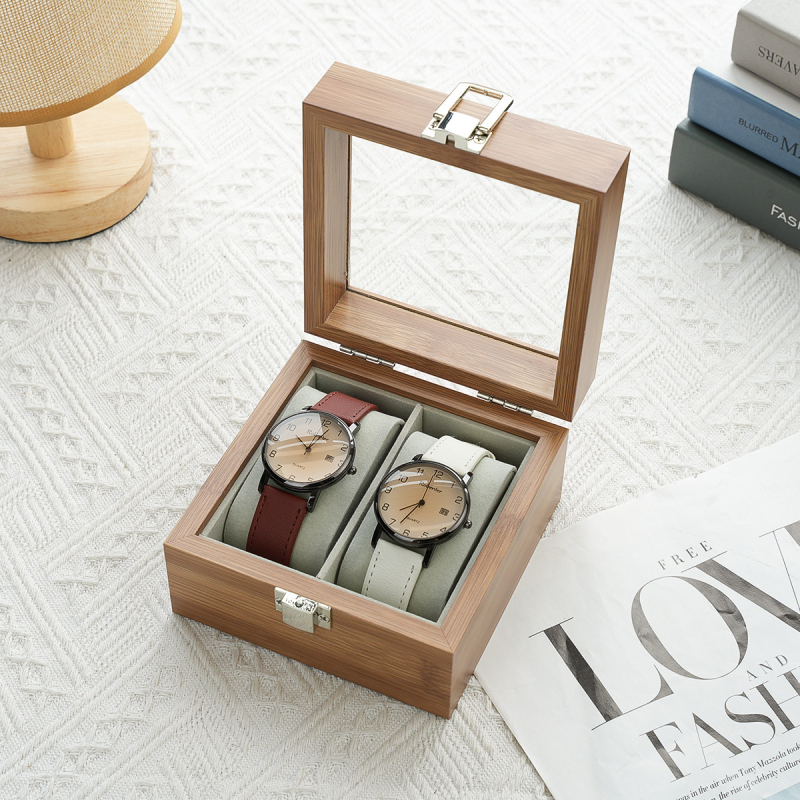 Deluxe bambusest kellade hoiukarp – käsitöö, puidust kast