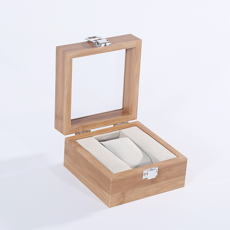 Puidust kella hoiukast ja esitlemiskast aknaga, suur maht, mudel 10-19