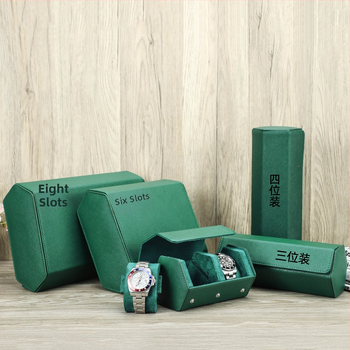 Ristmustriline nahast mehhaaniliste käekellade hoiukarp, kuue sektsiooniga, kaasaskantav, ehtne nahk