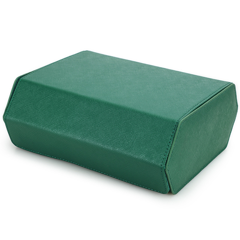 Ristmustriline nahast mehhaaniliste käekellade hoiukarp, kuue sektsiooniga, kaasaskantav, ehtne nahk