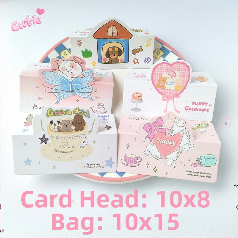 Kartoninės pakuotės kortelės, plokščias kišenės dizainas, 100 vnt. pakuotė juvelyrikai