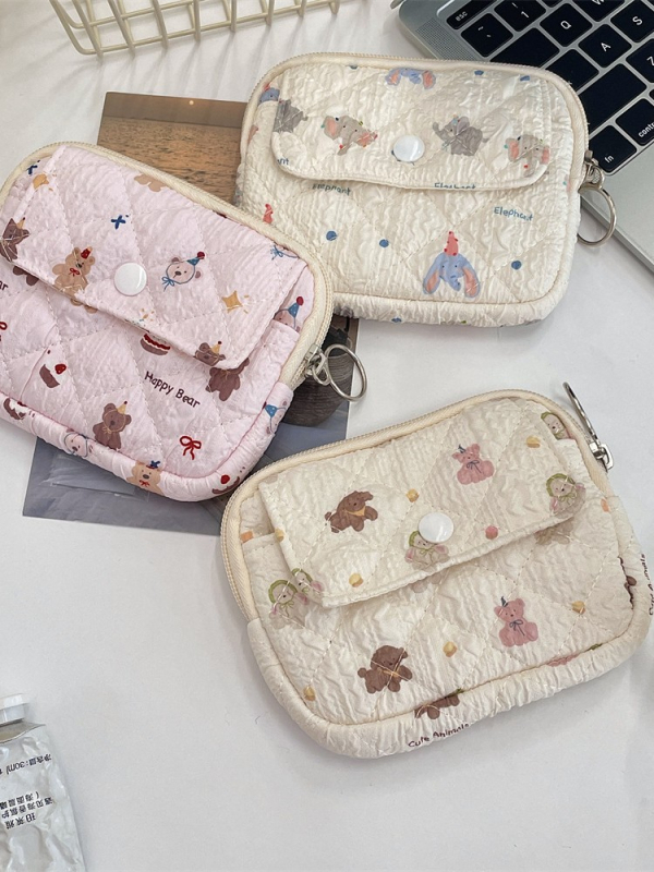 Geantă de depozitare multifuncțională, cu model floral desen animat, din poliester, căptușită cu poplin, pentru depozitare în gospodărie