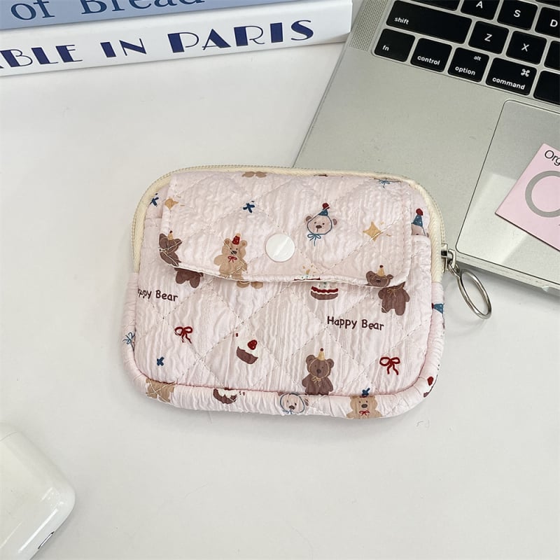 Geantă de depozitare multifuncțională, cu model floral desen animat, din poliester, căptușită cu poplin, pentru depozitare în gospodărie