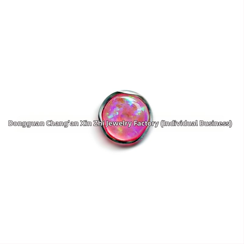 Lūpų nagai – Geometrinis titanas su opalo kristalais, komplekte su akmenimis