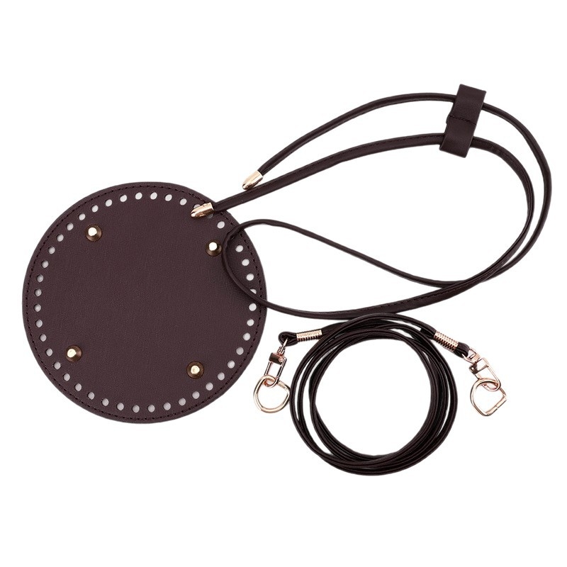 Set accesorii PU pentru geantă bucket: trei piese – șnur de strângere, placă de fund, curea de umăr