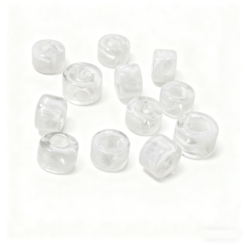 Akrilne perle, cilindrične, s ravnim otvorom, 6x10 mm — DIY dodaci za izradu nakita, totem uzorak