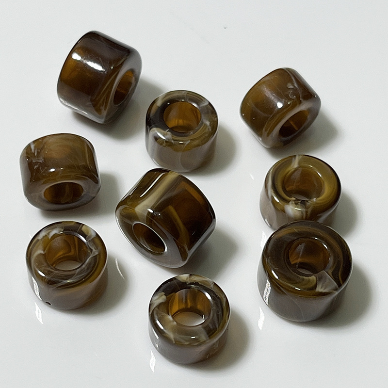 Akrilne perle, cilindrične, s ravnim otvorom, 6x10 mm — DIY dodaci za izradu nakita, totem uzorak
