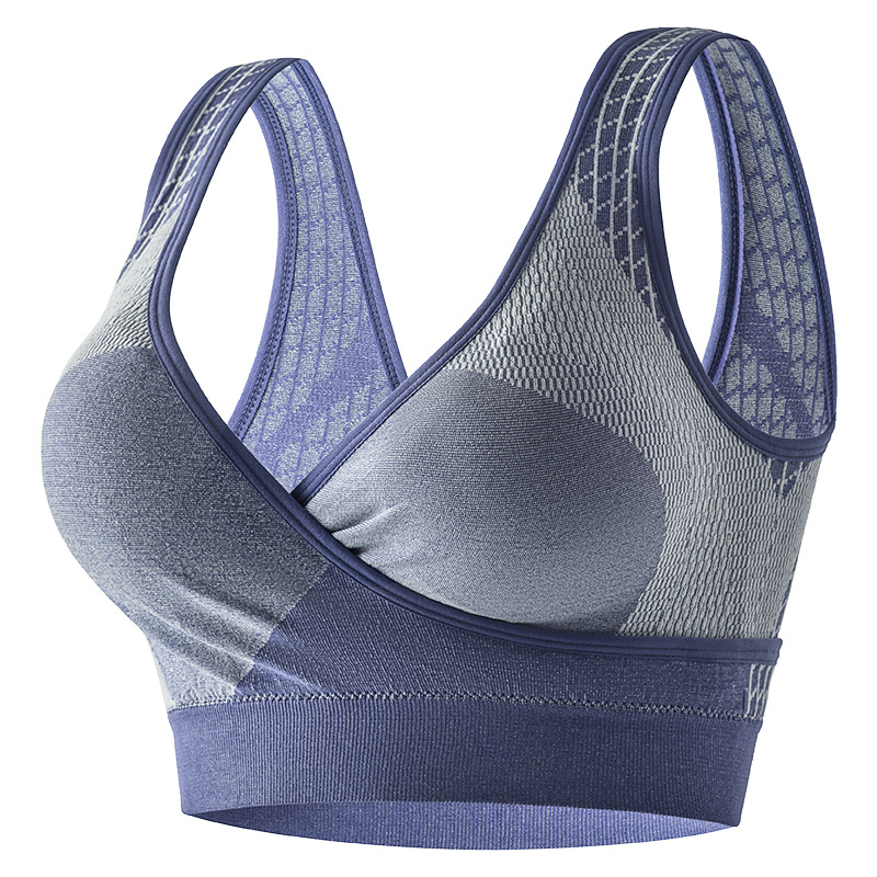 Integrēts neilona sporta krūšturis, 3/4 krūšu kauss, vidēji veidots kauss, bez stieples, fiksētas plecu siksnas