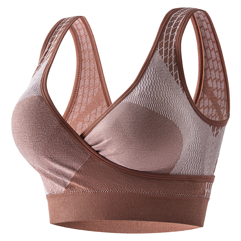 Integrēts neilona sporta krūšturis, 3/4 krūšu kauss, vidēji veidots kauss, bez stieples, fiksētas plecu siksnas