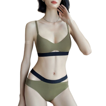 Jauniešu sievietēm paredzēts sporta krūštura komplekts, bezšuvju, push-up, ar mīkstu tērauda gredzenu