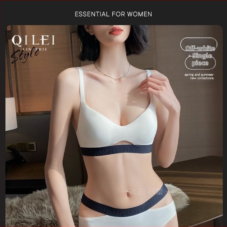 Jauniešu sievietēm paredzēts sporta krūštura komplekts, bezšuvju, push-up, ar mīkstu tērauda gredzenu