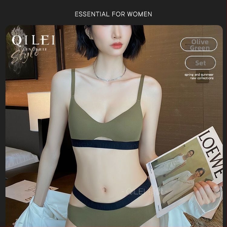 Jauniešu sievietēm paredzēts sporta krūštura komplekts, bezšuvju, push-up, ar mīkstu tērauda gredzenu