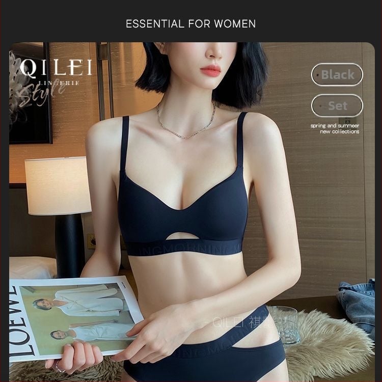 Jauniešu sievietēm paredzēts sporta krūštura komplekts, bezšuvju, push-up, ar mīkstu tērauda gredzenu