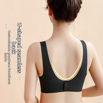 Sutien sport cu închidere frontală, dantelă, respirabil, cupă 3/4, bretele fixe duble