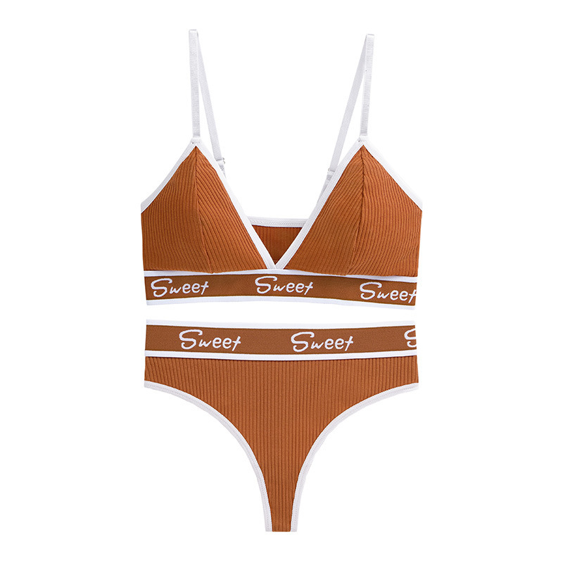 Pamut sportmelltartó és bugyiszett, 3/4 kosár, vékony formázott kosarak, fémsínnel és rögzített dupla vállpántok