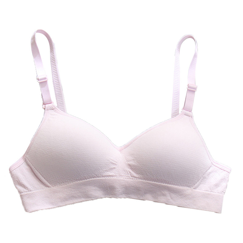 Női drót nélküli melltartó vékony pamutanyagból, 3/4 kosár, formázott habbetét, hátoldali három soros záródás, könnyű és kényelmes
