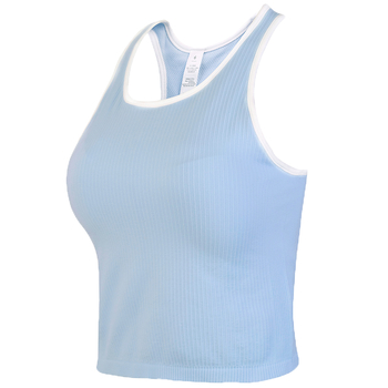 I-oblika sportska majica s ugrađenim jastučićima za prsa, upija vlagu i iznimno elastičan materijal Nylon/Spandex (80/20), uski kroj, duljina struka, ljeto 2025