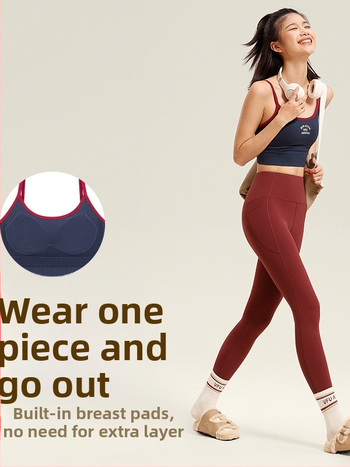All-in-One sieviešu sporta krūšturis ar U- atpakaļu, pilnībā pārklājošas krūzes, plānas formētas krūzes, ieliktnes dizains, fiksēti dubulti siksnas, 92% neilons / 8% elastāns
