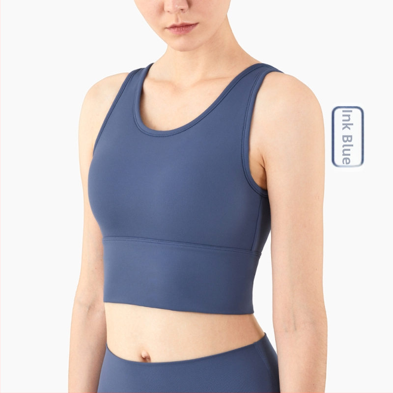 Nothing sporta krūšturis ar dziļu U aizmuguri, 3/4 kauss, Mold Cup, fiksētas dubultās siksnas, 75% neilona audums