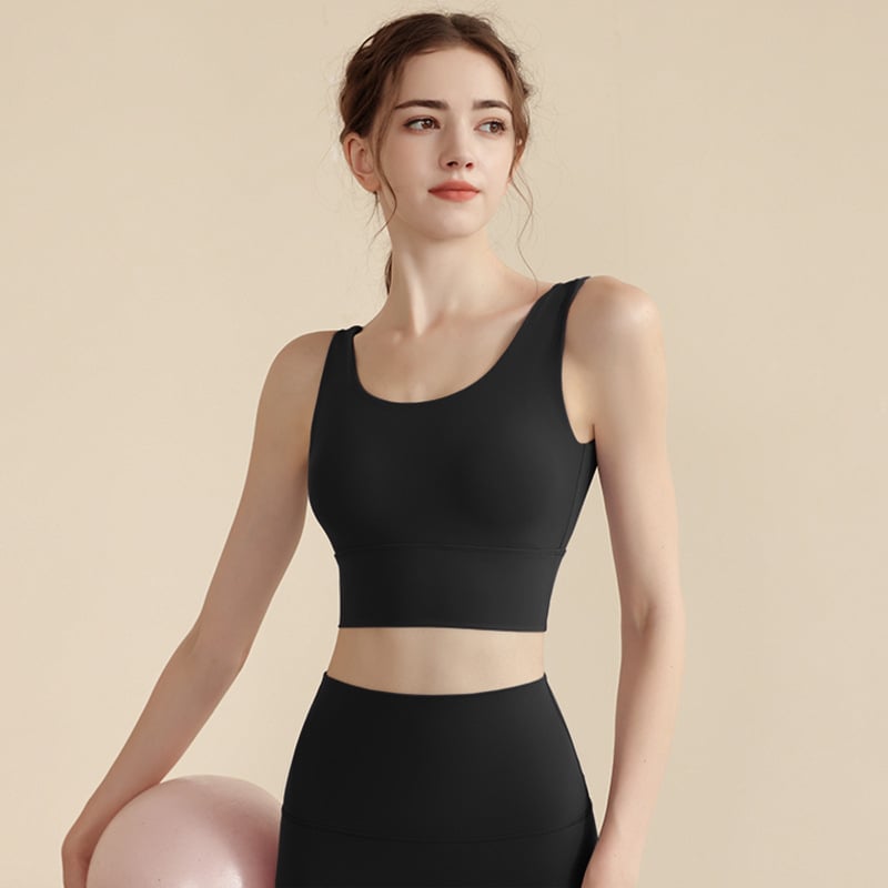 Sporta krūšturis ar 1/4 kausu, V- atpuse, joga veste ar krūšu spilventiņu, materiāls Nylon + Spandex