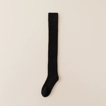 Ziemas zeķes virs ceļiem ar flīsa iekšpusi, biezas, vienkrāsainas, poliestera un kokvilnas maisījums