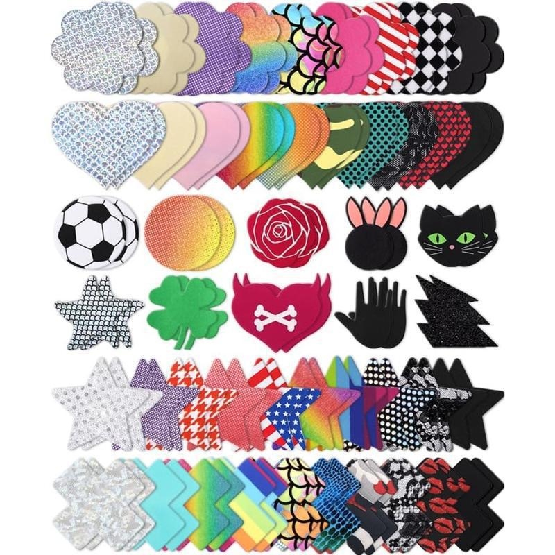 Glitter Pasties Nipple Covers – Mežģīne, Parastā biezums, Funkcija: Cits