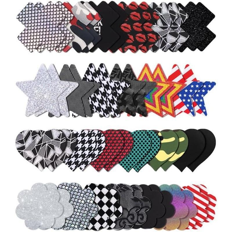 Glitter Pasties Nipple Covers – Mežģīne, Parastā biezums, Funkcija: Cits