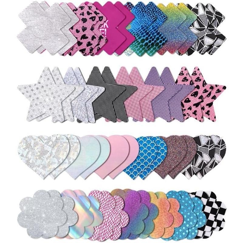 Glitter Pasties Nipple Covers – Mežģīne, Parastā biezums, Funkcija: Cits