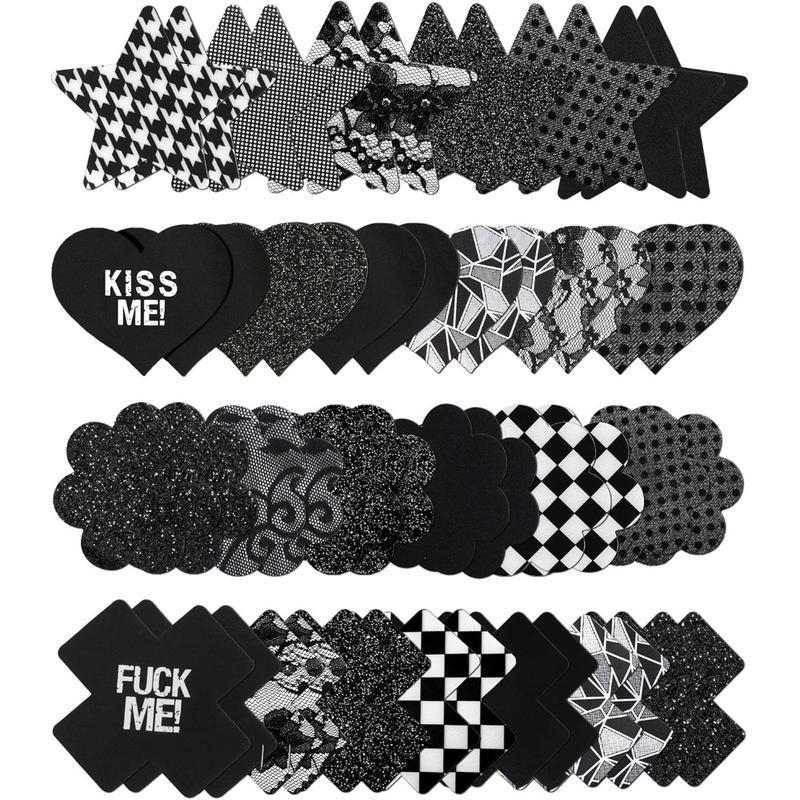 Glitter Pasties Nipple Covers – Mežģīne, Parastā biezums, Funkcija: Cits