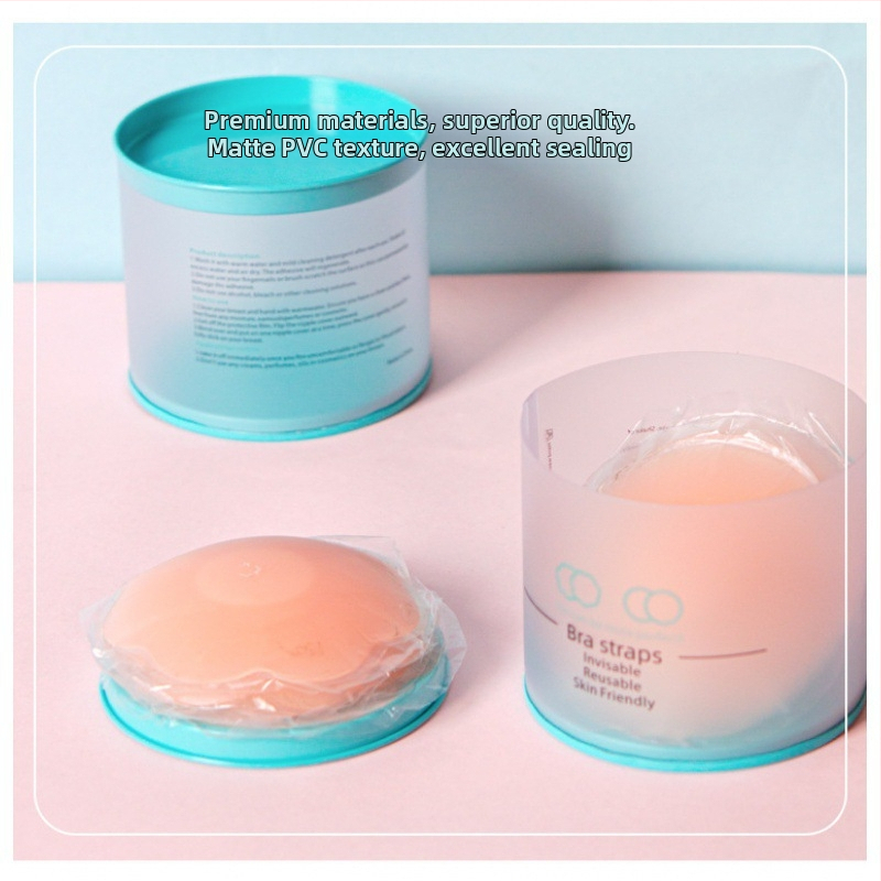 Silikona krūšu uzlīme - ultra plāna, nemanāma, apaļa areola, mežģīne