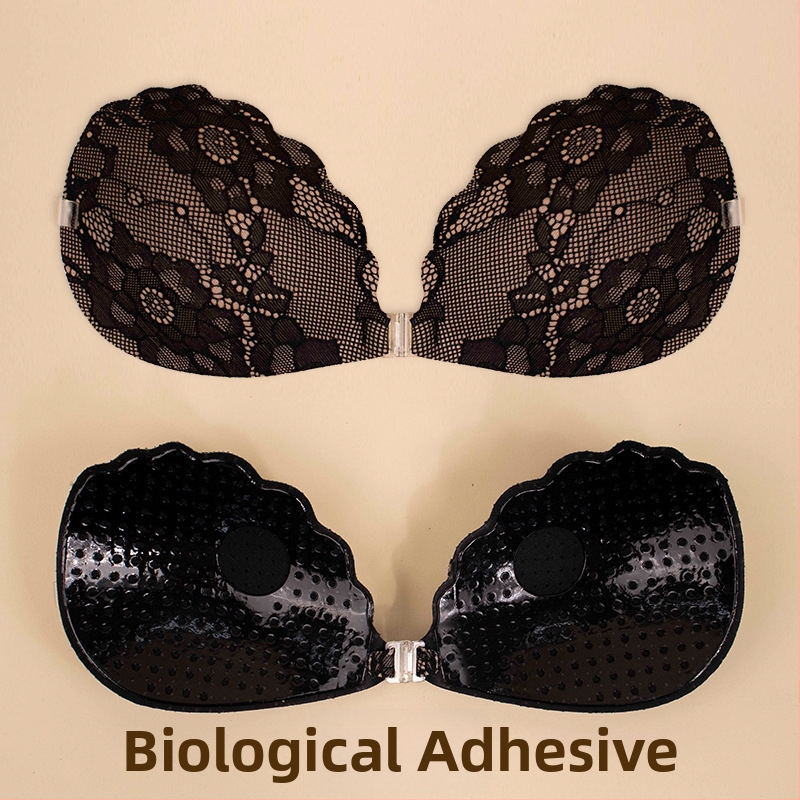 Shell Lace Chest Sticker – elpojošs, neredzams, bez pēdām, savelk, plāna mežģīne