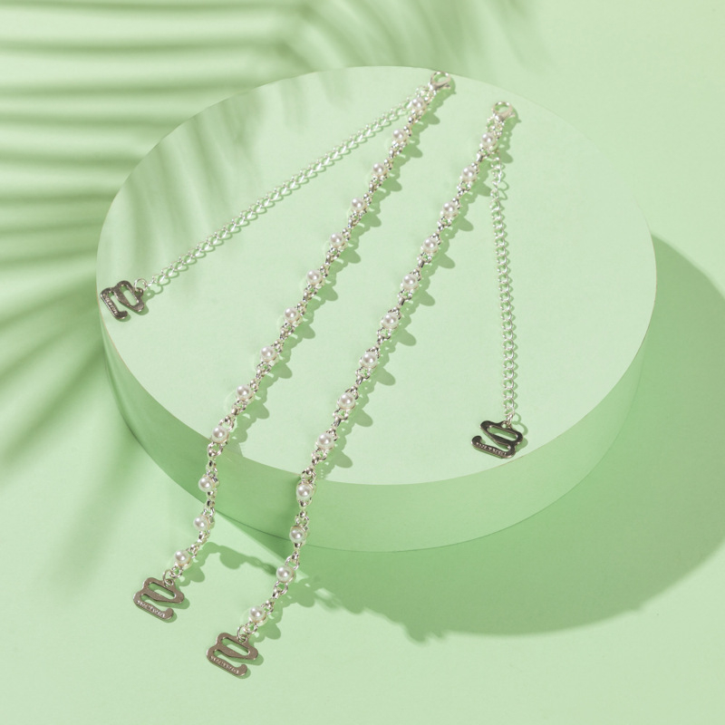 Bretele pentru sutien cu cristale și perle, universale, reglabile și detașabile; accesoriu anti-alunecare; stil: ornament cu diamant; Material: Alt; Lansare: Vara 2024