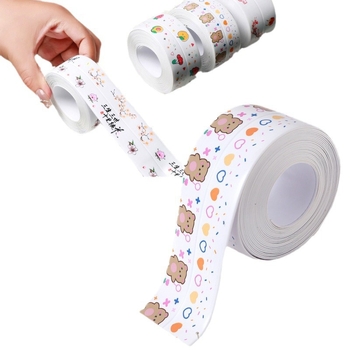 PVC самозалепващ водоустойчив кант за фуги в кухнята и банята – модерен минималистичен стил, за пропуски около газова плита, мивка и тоалетна