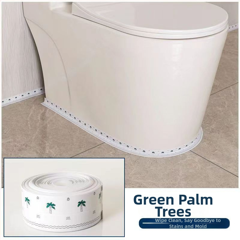 PVC самозалепващ водоустойчив кант за фуги в кухнята и банята – модерен минималистичен стил, за пропуски около газова плита, мивка и тоалетна