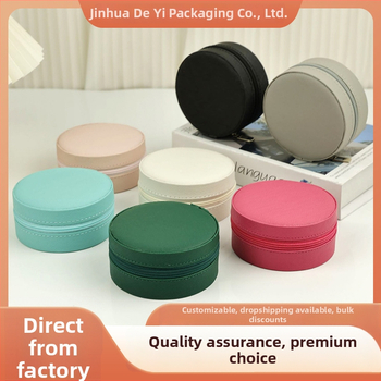 Apvali vieno sluoksnio juvelyrinių dėžutė, nešiojamas kelioninis įpakavimas auskaroms, Cortical medžiaga