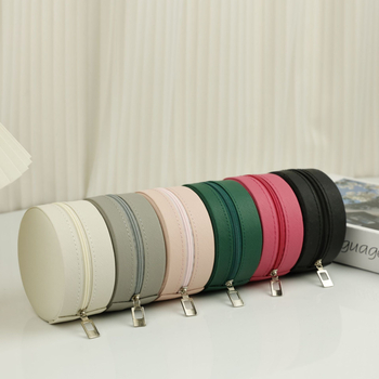 Apvali vieno sluoksnio juvelyrinių dėžutė, nešiojamas kelioninis įpakavimas auskaroms, Cortical medžiaga