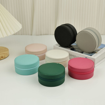 Apvali vieno sluoksnio juvelyrinių dėžutė, nešiojamas kelioninis įpakavimas auskaroms, Cortical medžiaga