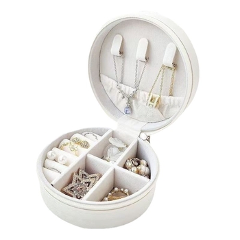 Apvali vieno sluoksnio juvelyrinių dėžutė, nešiojamas kelioninis įpakavimas auskaroms, Cortical medžiaga