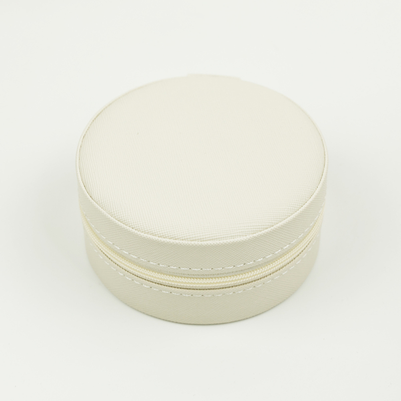 Apvali vieno sluoksnio juvelyrinių dėžutė, nešiojamas kelioninis įpakavimas auskaroms, Cortical medžiaga